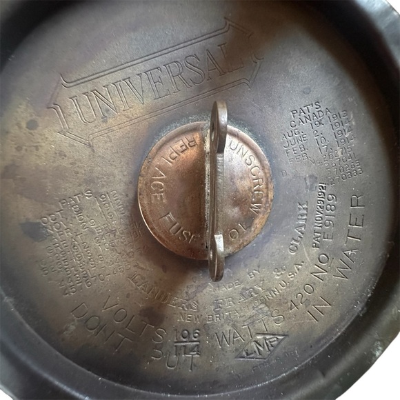 Vintage Universal Copper Samovar Coffee Urn Set L.F.&C. E9189 w Creamer Sugar - Picture 15 of 16